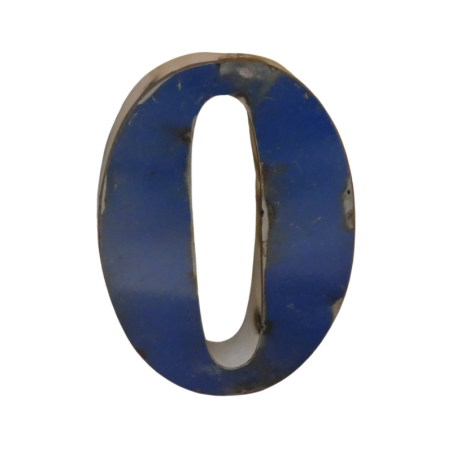Chiffre en Métal recyclé "0" Hauteur 15 cm