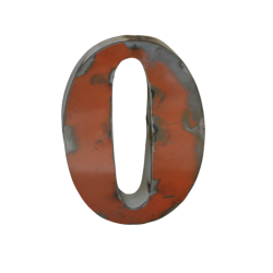 Chiffre en Métal recyclé "0" Hauteur 15 cm