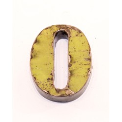 Chiffre en Métal recyclé "0" Hauteur 15 cm