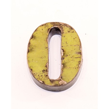 Chiffre en Métal recyclé "0" Hauteur 15 cm