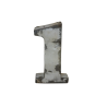 Chiffre en Métal recyclé "1" Hauteur 15 cm