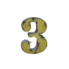 Chiffre en Métal recyclé "3" Hauteur 15 cm(divers coloris)