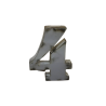 Chiffre en Métal recyclé "4" Hauteur 15 cm
