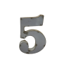 Chiffre en Métal recyclé "5" Hauteur 15 cm
