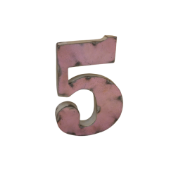 Chiffre en Métal recyclé "5" Hauteur 15 cm