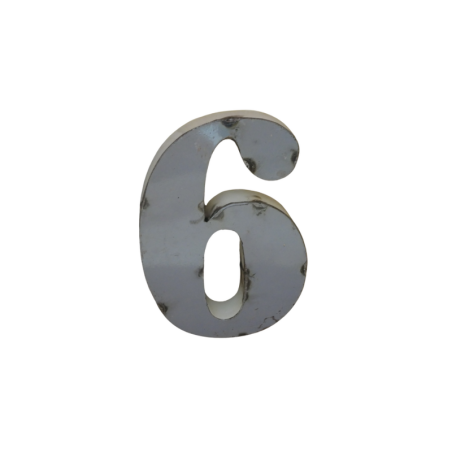 Chiffre en Métal recyclé "6" ou "9" Hauteur 15 cmloris)