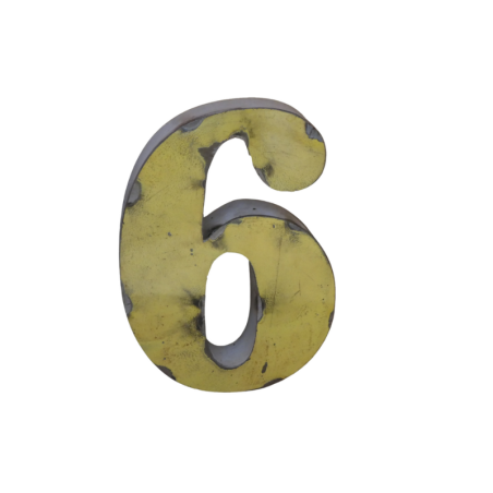 Chiffre en Métal recyclé "6" ou "9" Hauteur 15 cmloris)