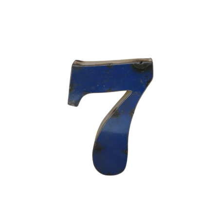 Chiffre en Métal recyclé "7" Hauteur 15 cm