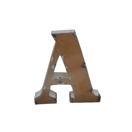 Lettre Métal recyclé "A" Hauteur 15 cm