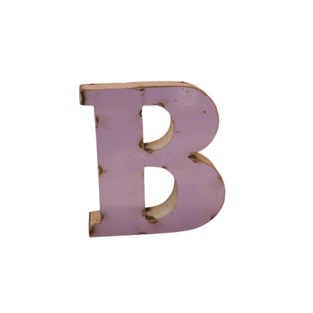 Lettre Métal recyclé "B" Hauteur 15 cm