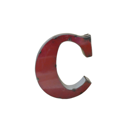 copy of Lettre Métal recyclé "C" Hauteur 15 cm