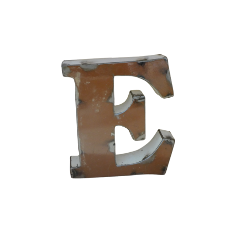 Lettre Métal recyclé "E" Hauteur 15 cm