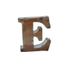 Lettre Métal recyclé "E" Hauteur 15 cm