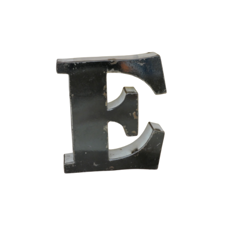Lettre Métal recyclé "E" Hauteur 15 cm