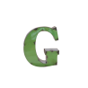 Lettre Métal recyclé "G" Hauteur 15 cm