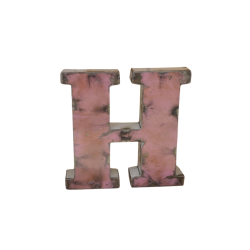 Lettre Métal recyclé "H" Hauteur 15 cm