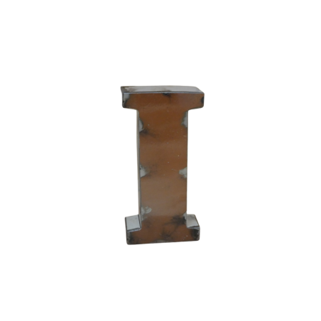 Lettre Métal recyclé "I" Hauteur 15 cm
