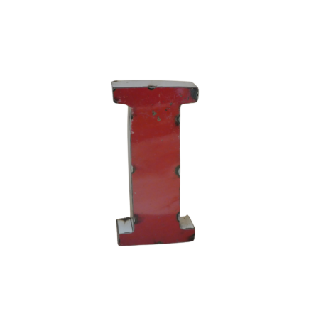 Lettre Métal recyclé "I" Hauteur 15 cm