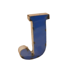 Lettre Métal recyclé "J" Hauteur 15 cm