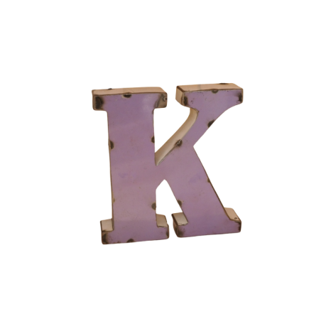Lettre Métal recyclé "K" Hauteur 15 cm
