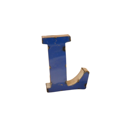 Lettre Métal recyclé "L" Hauteur 15 cm