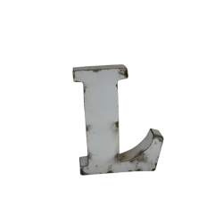 Lettre Métal recyclé "L" Hauteur 15 cm