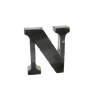 Lettre Métal recyclé "N" Hauteur 15 cm