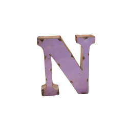 Lettre Métal recyclé "N" Hauteur 15 cm