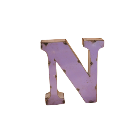 Lettre Métal recyclé "N" Hauteur 15 cm