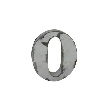 Lettre Métal recyclé "O" Hauteur 15 cm