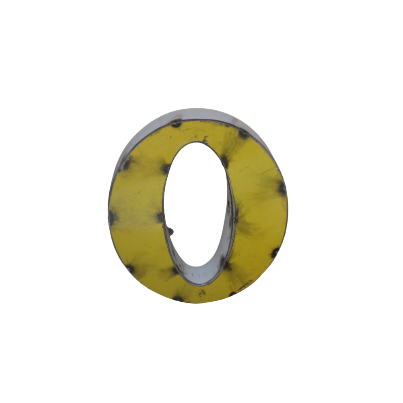 Lettre Métal recyclé "O" Hauteur 15 cm