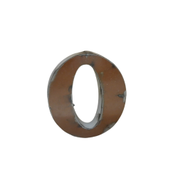 Lettre Métal recyclé "O" Hauteur 15 cm