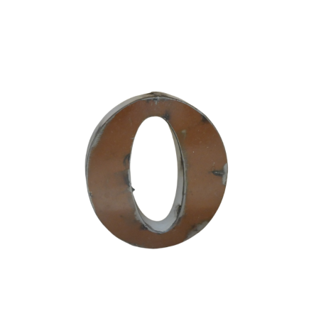 Lettre Métal recyclé "O" Hauteur 15 cm