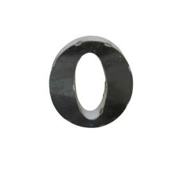 Lettre Métal recyclé "O" Hauteur 15 cm