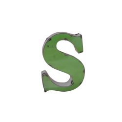 Lettre Métal recyclé "S" Hauteur 15 cm