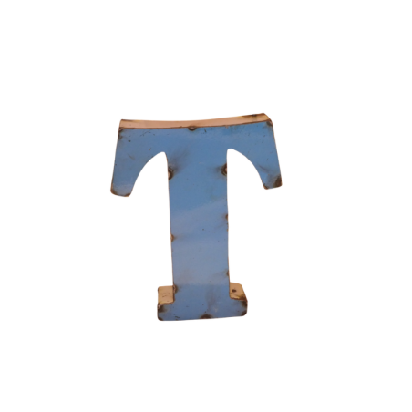 Lettre Métal recyclé "T" Hauteur 15 cm