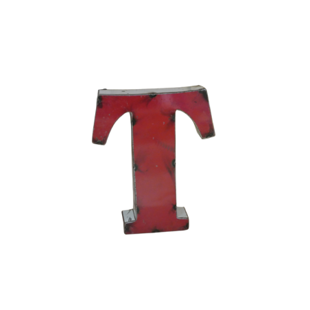 Lettre Métal recyclé "T" Hauteur 15 cm