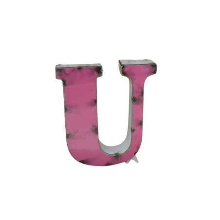 Lettre Métal recyclé "U" Hauteur 15 cm