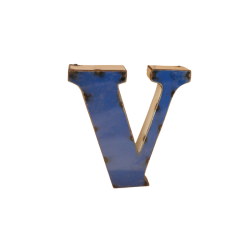 Lettre Métal recyclé "V" Hauteur 15 cm