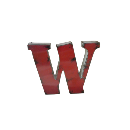 Lettre Métal recyclé "W" Hauteur 15 cm