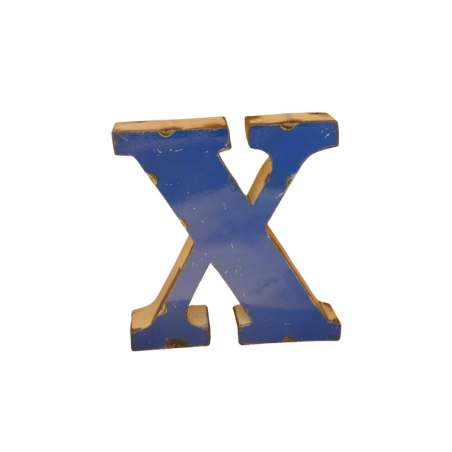 Lettre Métal recyclé "X" Hauteur 15 cm