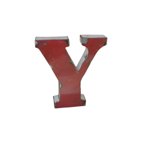 Lettre Métal recyclé "Y" Hauteur 15 cm