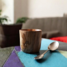 Lot de 2 Tasses à café en bois d’olivier