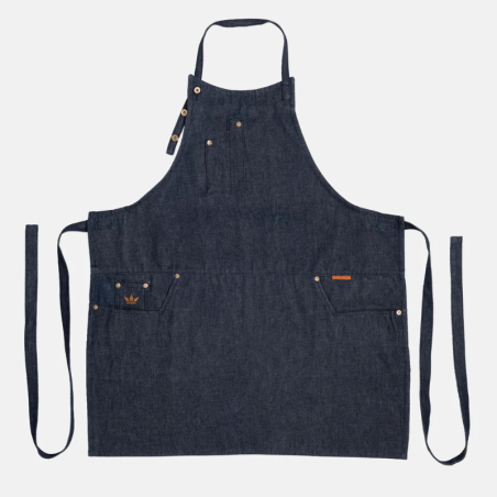 Tablier 5 poches, coupe confortable Denim et toile ( 3 couleurs disponibles )